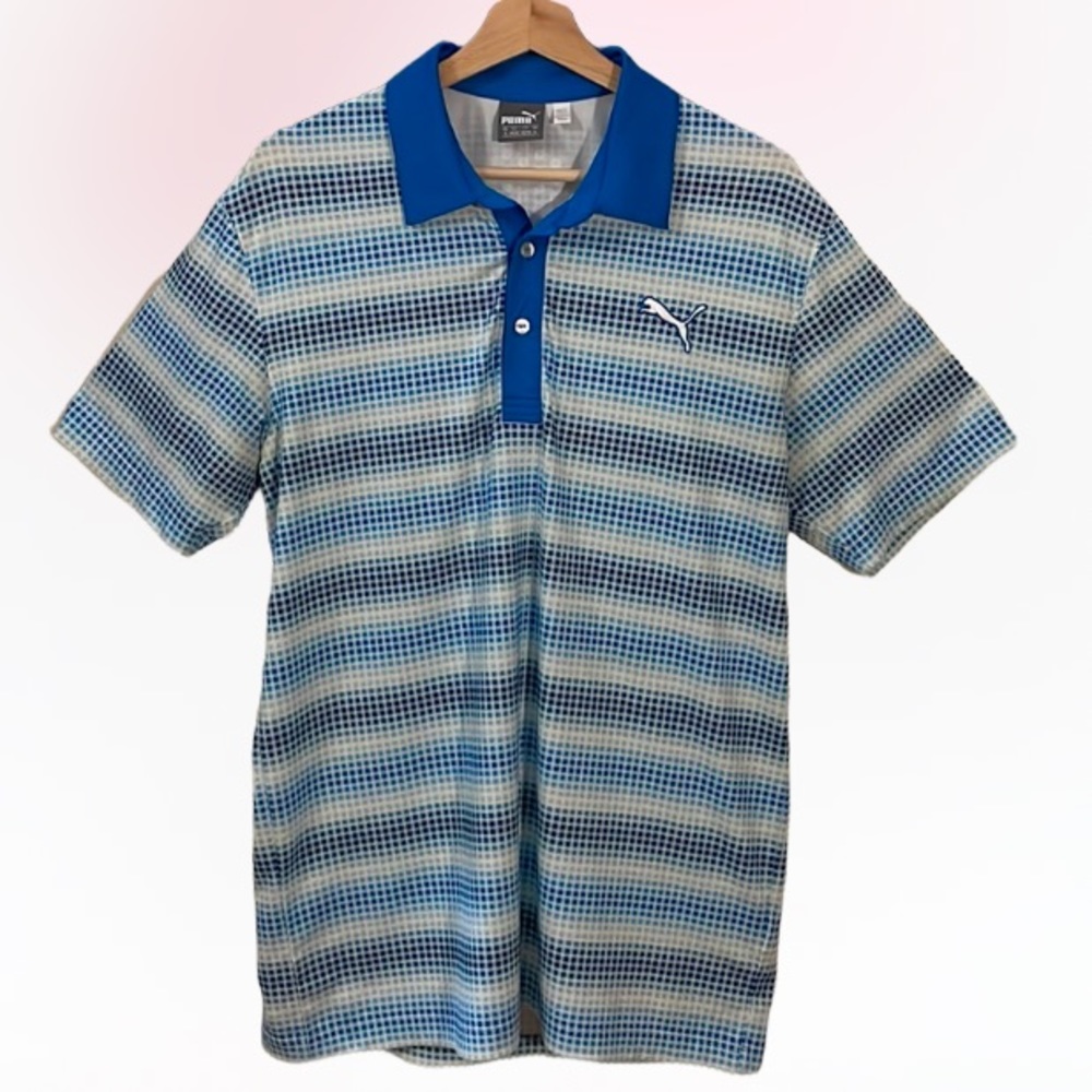 Puma Blue Golf Polo Shirt Size Small